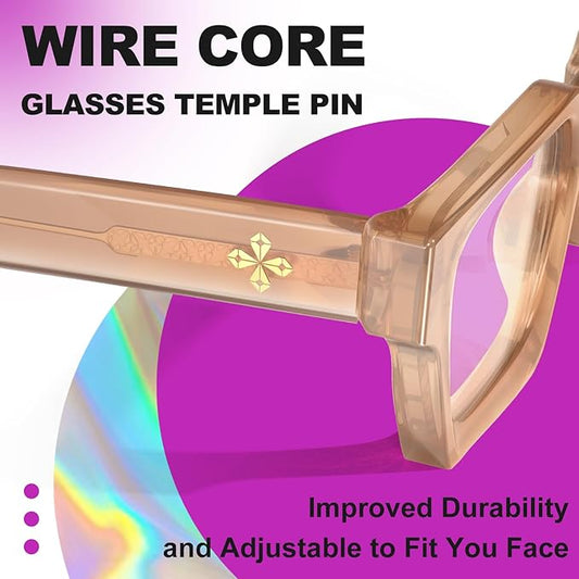 VISOONE Blue Light Blocking Glasses Rectangle Chic Preppy Look MultiColor Frame for Women Men RIVER