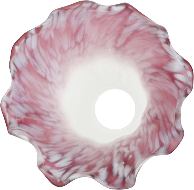 Bieye LS101S Lily Flower Blown Glass Lampshade (White Amaranth, Opening I.D. 0.87" x O.D. 1")