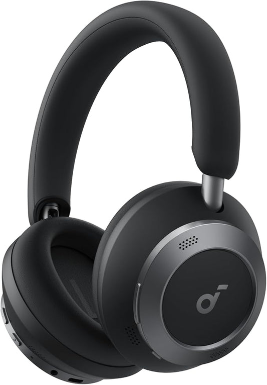 Soundcore Space One Pro, FlexiCurve Over-Ear Headphone, Adaptive Active Noise Cancelling Headphones Driven by 6 Mics, 60H Lossless Audio, Ultra-Fast Charging, Hi-Res Wireless, Comfortable Fit