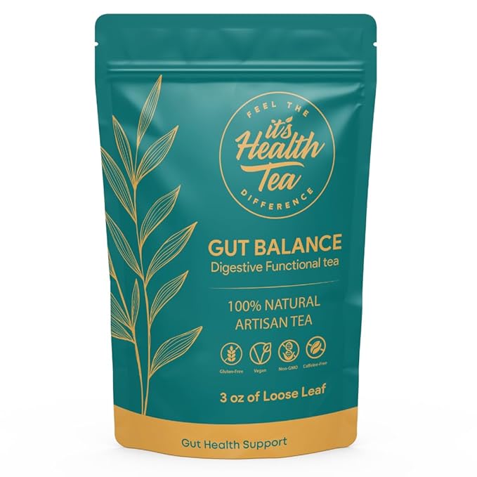 Gut Balance Herbal Tea – Gut Wellness Herbal Blend | Caffeine-Free Tea to Support Digestive Comfort, Gut Health & Daily Wellness