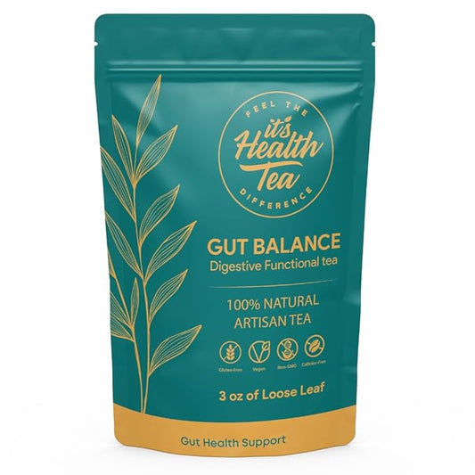 Gut Balance Herbal Tea – Gut Wellness Herbal Blend | Caffeine-Free Tea to Support Digestive Comfort, Gut Health & Daily Wellness