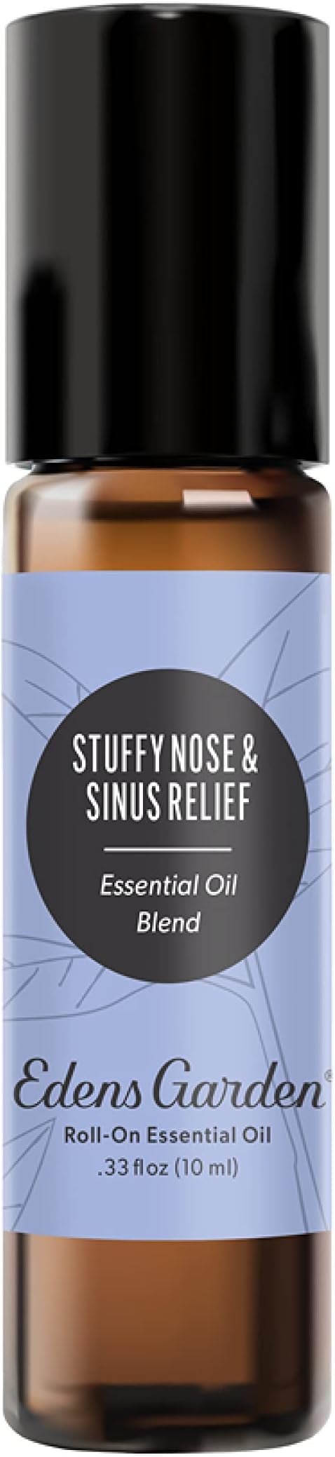 Edens Garden Stuffy Nose & Sinus Relief Essential Oil Roll-On Blend- 100% Pure Premium Grade, Natural, Therapeutic, Aromatherapy, Kid & Skin Safe, The Best for Health Pre-Diluted 10 ml (.33 fl oz)