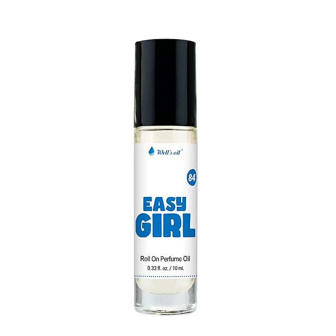 Well's Oil Roll-On Perfume Oil (Easy Girl) | Citrus & Clean Notes | Long-Lasting | Paraben-Free | 0.33 Fl Oz / 10 ml