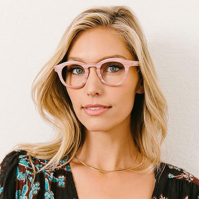 Peepers by PeeperSpecs Oprah's Favorite Women's Round Stardust Blue Light Blocking Reading Glasses