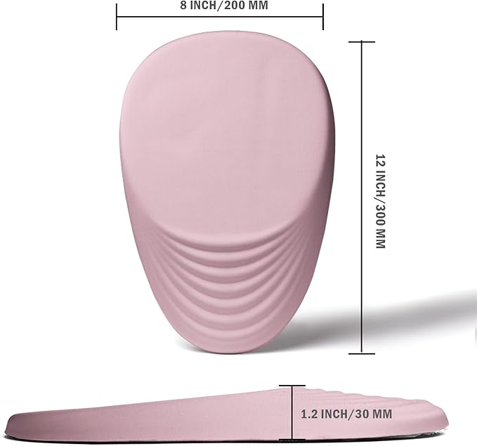 Ergonomic Mouse Pad Wrist Rest, Pink Mouse Pads with Wrist Support, Memory Foam Massage Design & Non-Slip PU Base MousePads for Pain Relief, Desk, Office, Home, Women