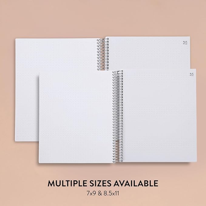 Erin Condren 7" x 9" Spiral Bound Dot Grid Journal Notebook, Bullet Journal with 160 Pages, Thick Paper for Planning, Sketching, Note Taking, Journaling and Organizing, Fruity Cherry