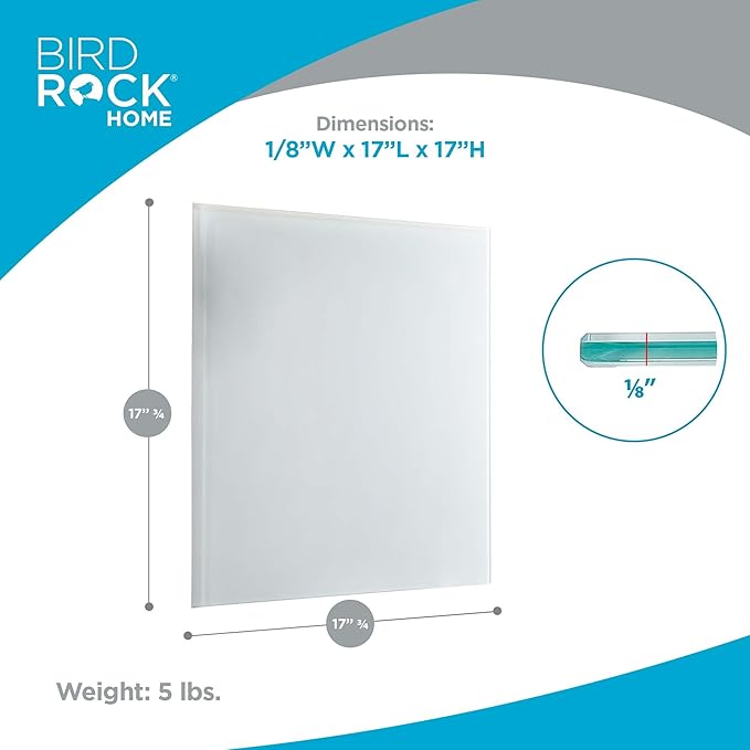 BIRDROCK HOME Magnetic Glass Dry Erase Board – Frameless Whiteboard for Office, Home, Classroom – Writing and Drawing Board with Magnets, Markers and Holders – Modern Acrylic Mount – White - 2 Pack