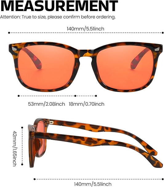 SODQW Gaming Blue Light Blocking Glasses for Men Women Reduce Eyestrain Orange Aviator Eyeglasses for Computer TV