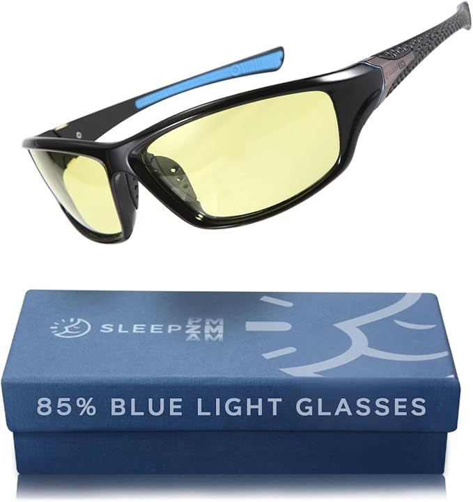 Blue Light Blocking Glasses for Women + Men - Better Sleep + Anti Eye Strain Protection - Computer Screens & Gaming