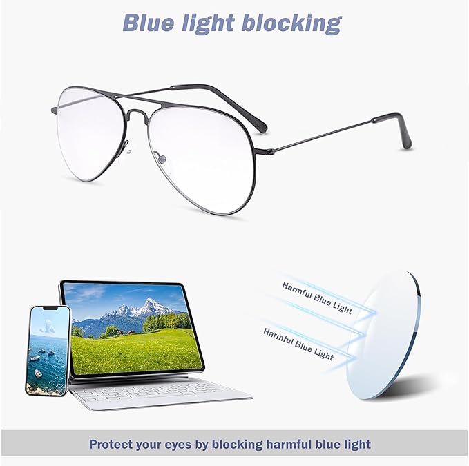 YIMI Photochromic Blue Light Blocking Glasses UV400 Sunglasses Anti Eyestrain Computer Gaming Blue Light Screen Blocker Glasses Clear Lens Anti Glare Eye Protection Eyewear for Men Women