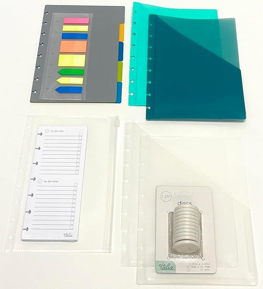 Talia Discbound Notebook Refills (Deluxe Expansion Kit (Classic Dividers), Junior (5.5in x 8.5in))