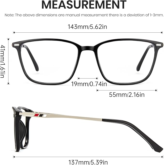 Cyxus Blue Light Blocking Glasses Men Women Computer Gaming Glasses Rectangle UV400 Photochromic glasses 8208i01