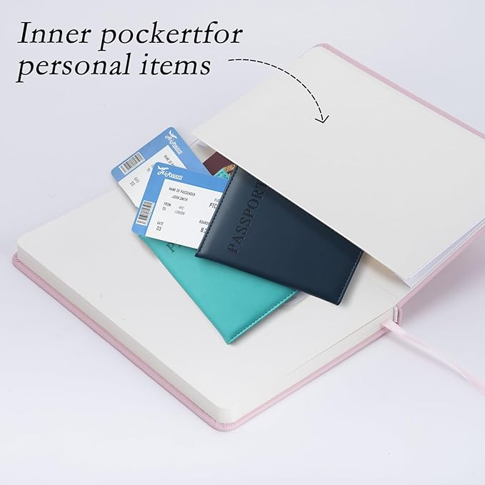 deli 6-Pack Lined Journal Notebook, 160 Pages Hardcover Writing Notebook, A5 (5.5"x8.2") College Ruled Notebook for Office, School, Work Notes