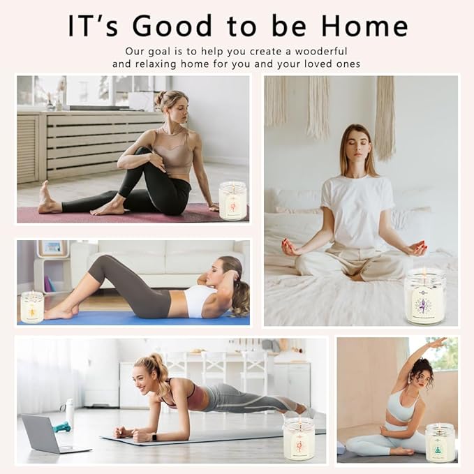 4 Pack Candles for Home Scented, Scented Candle Set with Crystals Stones, Aromatherapy Candles Birthday Gifts Set for Women, 24 Oz 200 Hour Long Lasting Soy Candles Gifts for Mothers Days