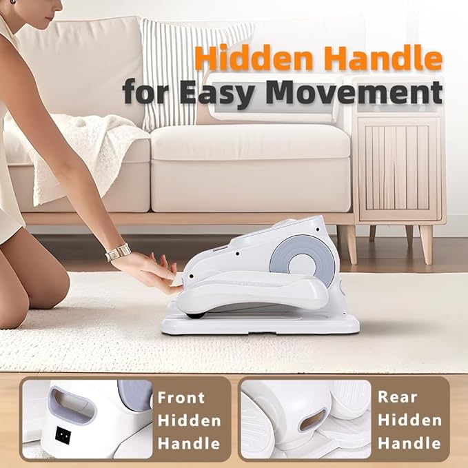 Under Desk Elliptic Leg Exercise Machine, 12 Speed Adjustment, Forward and Backward Movement, Suitable for Elderly Leg Exercise Oval Machine Seniors Oval Foot Pedal Machine