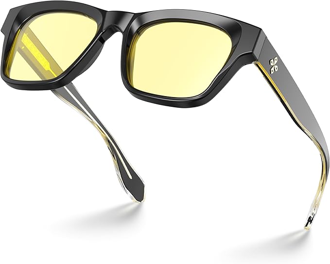 VISOONE Gamer Glasses Professional Blue Light Filter with Anti-Fatigue and Anti-Glare Stylish for Men and Women BONA