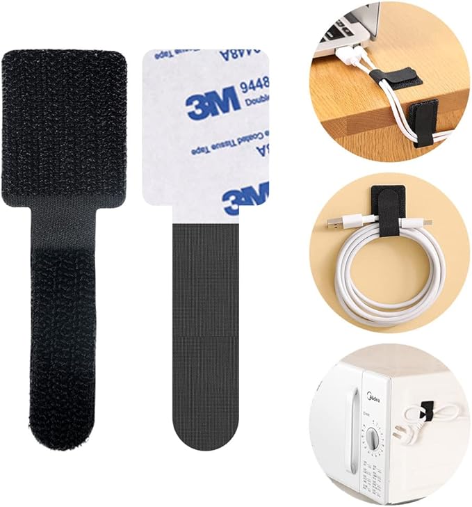 319pcs Cable Management Organizer Kit, Desk Cord Organizer, 98 Adhesive Cable Clips Holder, 17 Reusable Cable Strap, 4 Cable Sleeve Split, and 200 Nylon Cable Zip Ties (White)