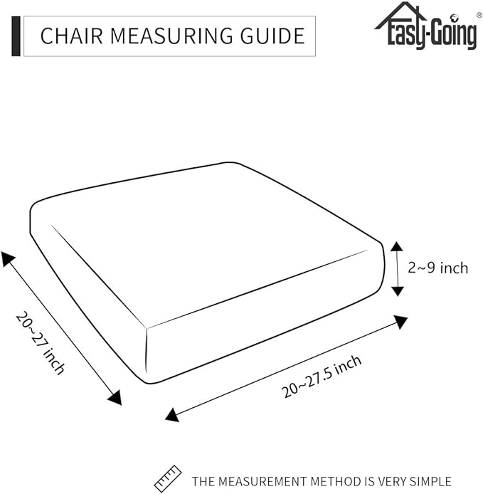 Easy-Going Stretch Chair Cushion Cover Sofa Cushion Furniture Protector Sofa Seat Sofa Slipcover Sofa Cover Soft Flexibility with Elastic Bottom(Chair Cushion, Dark Blue)