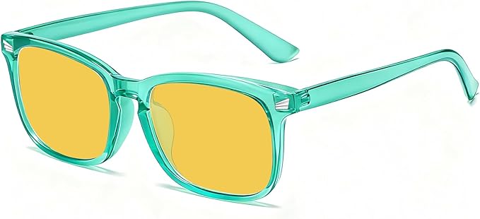 Blue Light Glasses for Woman Men | 99% Blue Light Blocking Glasses | Computer Glassess | Night Driving | Gaming | TV Phone Screen Reader Square Frame | Anti Eyestrain & UV Glare Protection