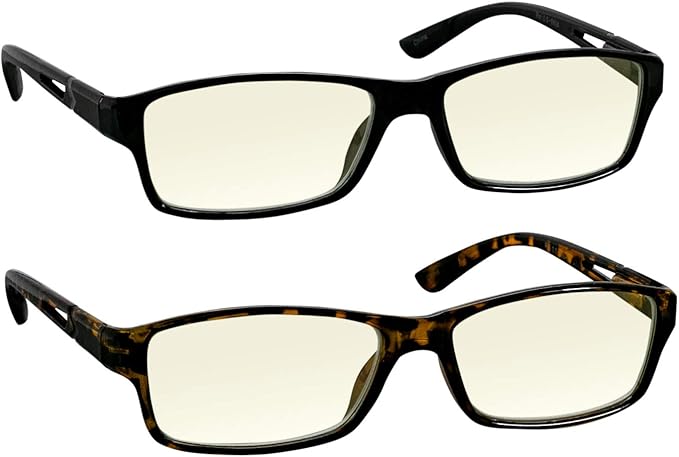 TruVision Readers Blue Light Blocking Reading Glasses 9604HP with Comfort Spring Hinges for Men and Women