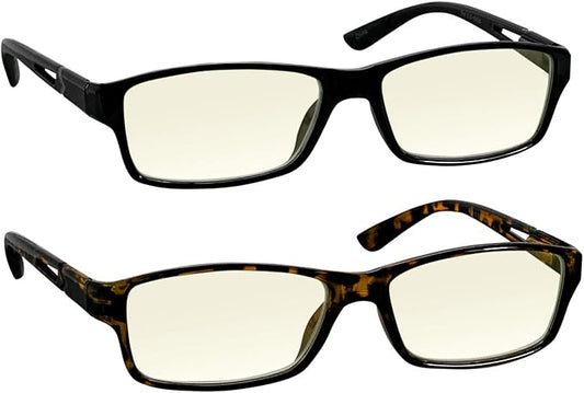 TruVision Readers Blue Light Blocking Reading Glasses 9604HP with Comfort Spring Hinges for Men and Women