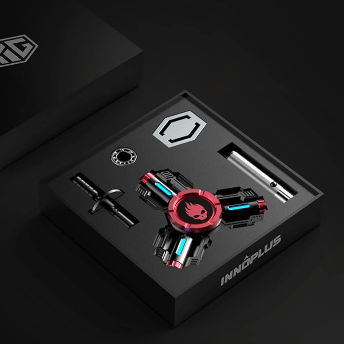 INNOPLUS Fidget Spinners, Fidget Spinner Gifts for Adults Kids, Finger Hand Spinner, Metal Fidget Spinner, Fidget Toys, Fidgets for Kids, Stress Anxiety ADHD Relief Figets Toy, Luminous Night Effects