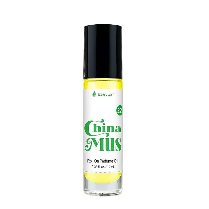 Well's Oil Roll-On Perfume Oil (China Mus) | Citrus & Musk Notes | Long-Lasting | Paraben-Free | 0.33 Fl Oz / 10 ml