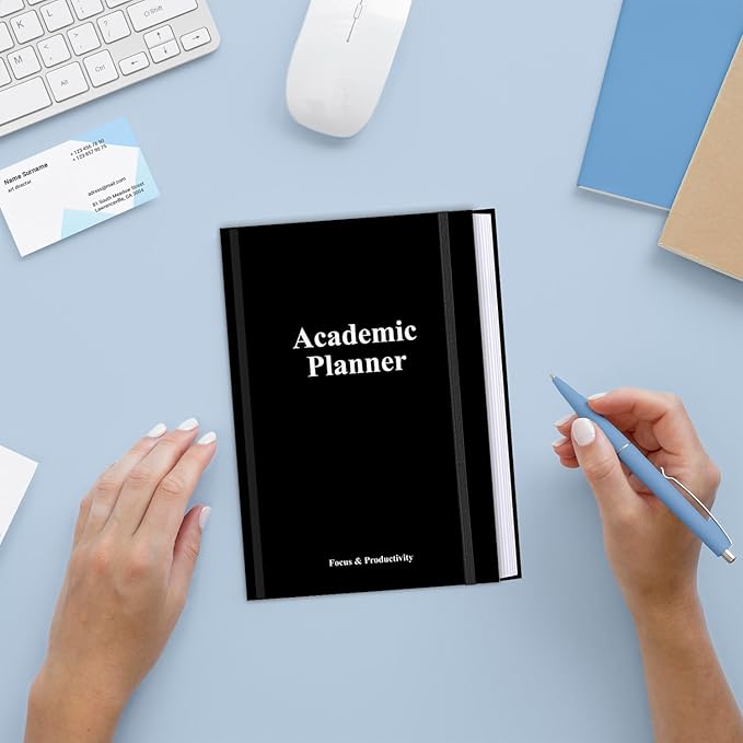 Academic Planner for 2025 2026 or Anytime – A5 Undated Weekly Student Planner For Homeschool, High School, College & Nursing Students, 200 Pages, 5.8" x 8.5", Black