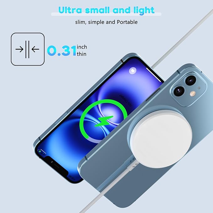 Magnetic Wireless Charger 15W Fast Mag Safe Charger for iPhone 16, 10FT Fast Wireless Charging Pad with 20W Apple USB C Charging PD Block for iPhone 16 Pro Max/16 Pro/16/15/14/13/12, AirPods 3/2/Pro 2
