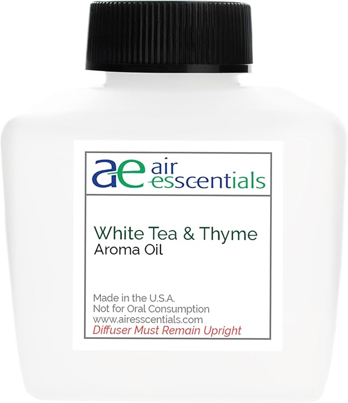 White Tea & Thyme Aroma Oil, Essential Oils Blend for Diffusers & Scent Machines, Rose Petals, Thyme & Balsam, Aromatherapy, Cold Air Diffuser Compatible, 300 mL