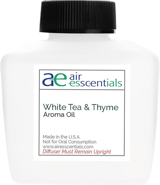 White Tea & Thyme Aroma Oil, Essential Oils Blend for Diffusers & Scent Machines, Rose Petals, Thyme & Balsam, Aromatherapy, Cold Air Diffuser Compatible, 300 mL