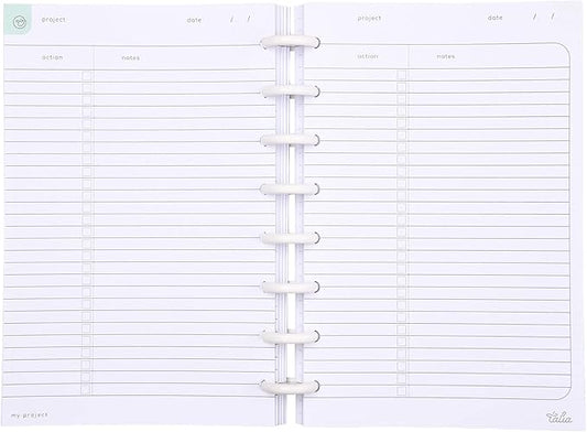 Talia Discbound Notebook Refills (Project Layout, Junior (5.5in x 8.5in))