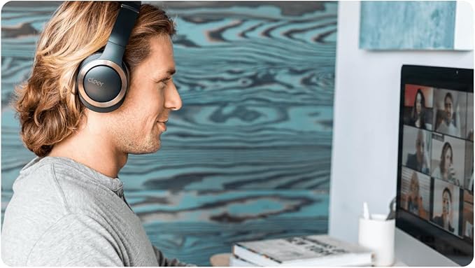 Cleer Enduro ANC Noise Cancelling Over the Ear Bluetooth Headphones with Mic, 60 Hrs Playtime, Noise Canceling, Ambient EQ Modes, Hi-Res Audio, Deep Bass, Multi-Point Connect, Bluetooth 5.0, Dark Navy