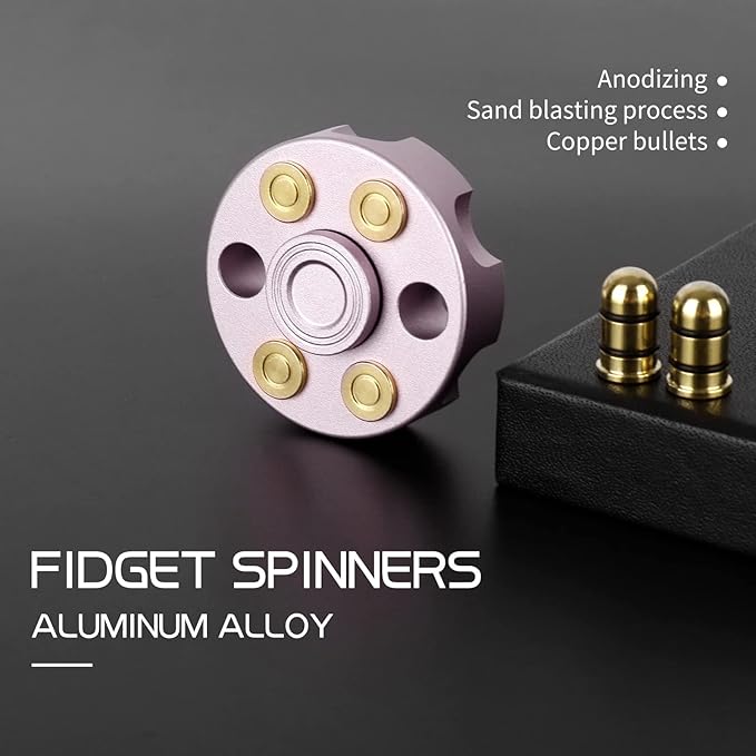 Roulette Fidget Spinner, Fidget Toys Adults Anxiety Relief Stress Relief Toy Desk Toys for Office for Adults Fidget Toys Teens Classroom (Rose Gold)