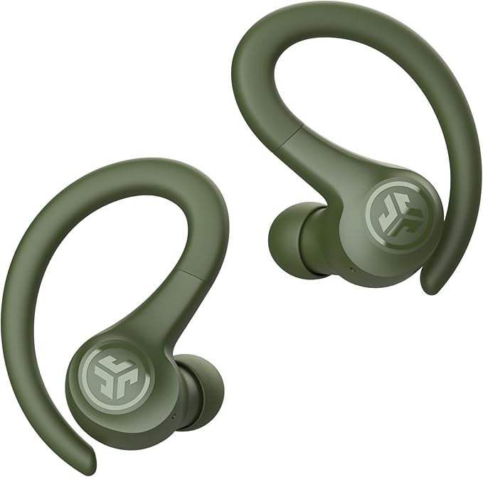 JLab Go Sport+ Wireless Workout Earbuds Featuring C3 Clear Calling, Secure Earhook Sport Design, 35+ Hour Bluetooth Playtime, and 3 EQ Sound Settings (Green)