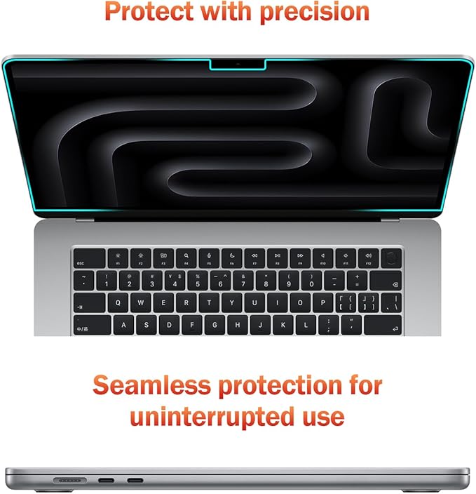 F FORITO 2-Pack Anti Blue Light Matte Laptop Screen Protector Compatible with 2024-2021 MacBook Pro 16 inch M4 M3 M2 M1 Pro/Max, Eye Protection Anti Glare Computer Screen Cover