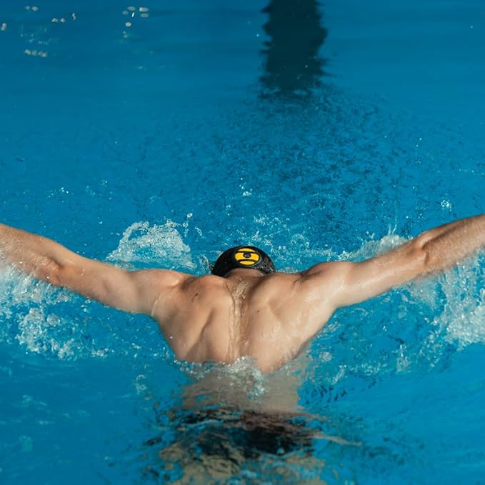 SONR Music, Open-Ear Underwater Music Player for Swimmers, Swimming Headphones, Waterproof Bone Conduction MP3 Player, Underwater Swimming Headphones with Bluetooth (Sunny)