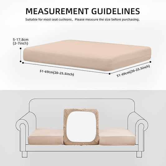 12Pcs Patio Cushion Covers Waterproof, Outdoor Cushion Covers, Stretch Couch Covers, Patio Couch Slipcovers, Patio Cushion Covers Replacement, Outdoor Chair Cushion Covers (Off-White)