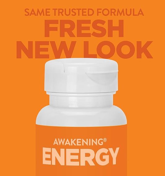 Awakening Natural Energy & Focus Nootropic Supplement with Panax Ginseng, Guarana Extract & Chromium Picolinate | Brain Supplement for Focus, Energy, Mood & Clarity | Gluten Free Veggie, USA - 60 Caps