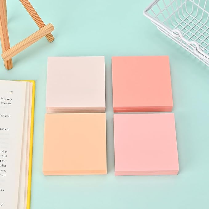BAYTORY 640 Sheets Pop Paper Up Sticky Notes, 3 x 3 Inches, Self-Sticky Note Pads, Pink Gradient Sticky Pads, Memo Pads for School Office Home Desk Accessories (Pink Series)