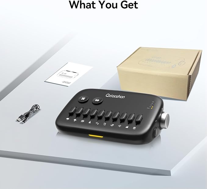 White Noise Sound Machine with 30 Soothing Sounds, Slide-Rail Button Design for DIY Scene Modes, Rechargeable & Portable Sleep Sound Machine for Adults, Baby, Kids, Travel, Gifts (Black)