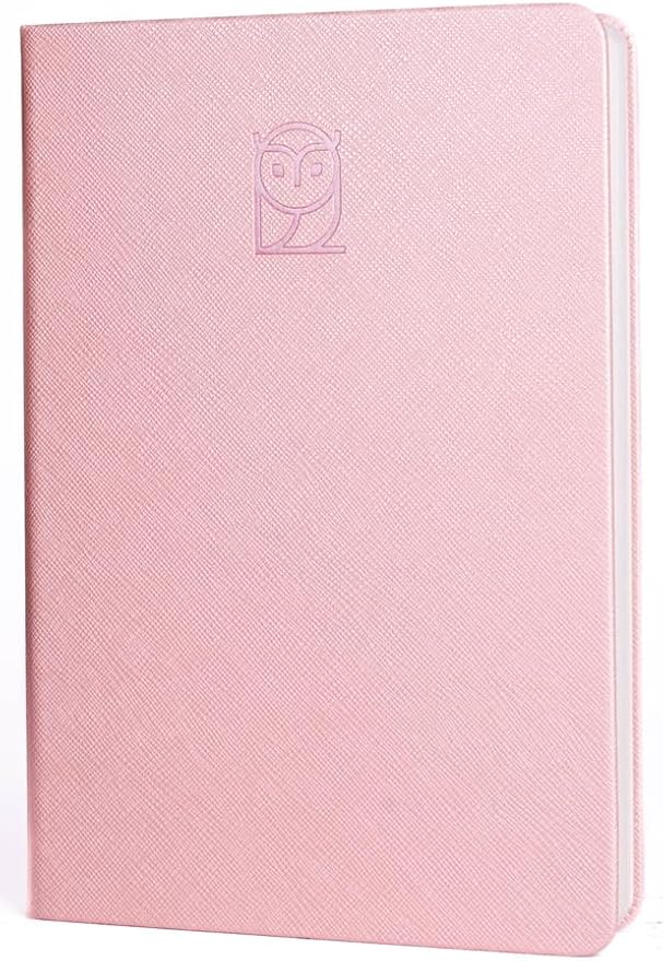 Undated Daily Planner – 6-Month A5 Productivity Organizer with Full Page Per Day, Hourly Schedule, Goal Setting, Habit Tracker, Weekly & Monthly Pages – Hardcover Time Management Notebook (Pink)