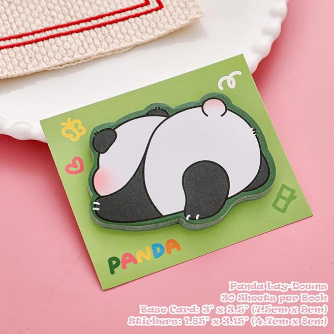 6 Pads Cute Fun Animal Reusable Sticky Notes for Students Teachers Bible