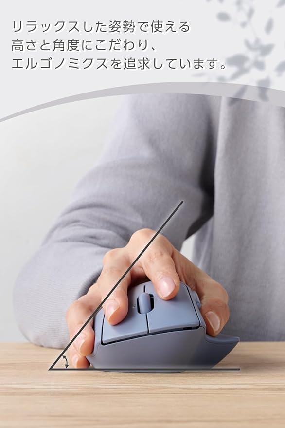 ELECOM Shellpha Bluetooth Wireless Mouse, Silent Click, Ergonomic 7 Programmable Buttons, Connect to 3 Devices, 2.4GHz USB Multi-Device Connection, Tilt Scroll, 2000 DPI, PC Laptop Mouse (Navy Blue)