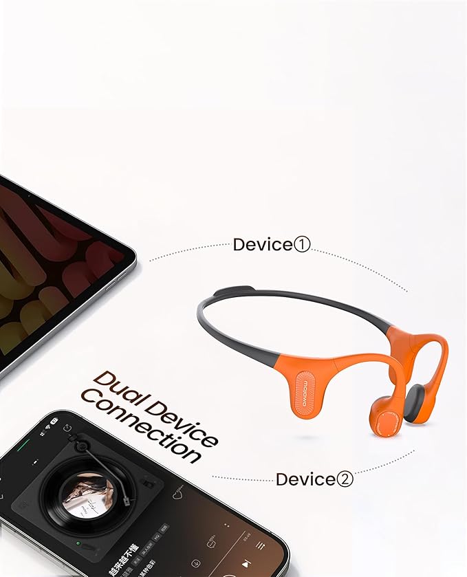 Aerra Bone Conduction Sport Headphones, IP67 Waterproof Workout Earphones, Open-Ear, Wireless Bluetooth with Mic, Secure and Comfortable for Running and Cycling, Black