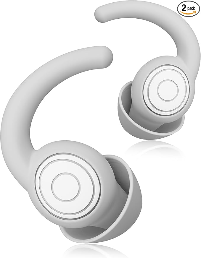 Ear Plugs for Sleeping, Noise Reduction Reusable Earplugs for Sleep, Hearing Protection Soft Comfy Silicone Ear Plugs for Concerts, Focus, Travel, Work, 33dB Noise Cancelling