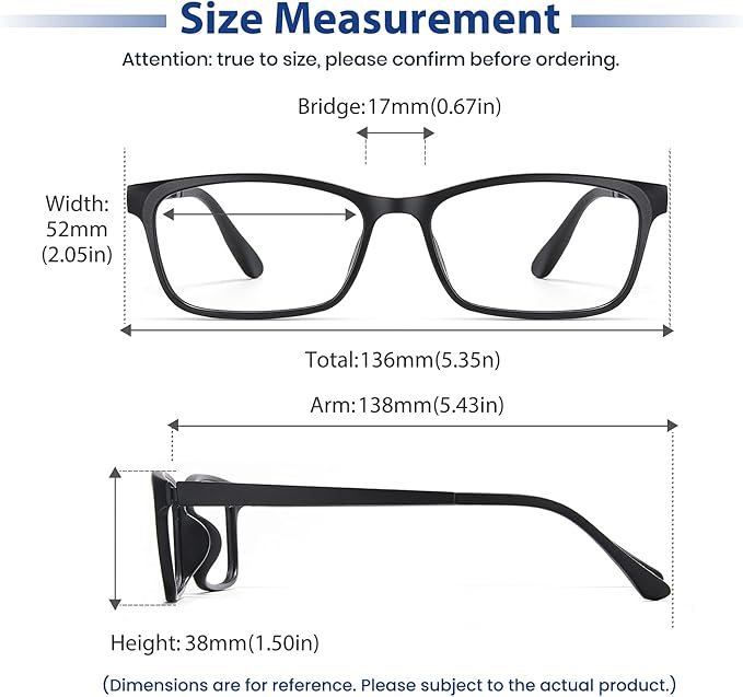 Cyxus Blue Light Glasses Computer Glasses UV Blocking GRP Square Frame Clear Lens Ultra Light Eyewear T02