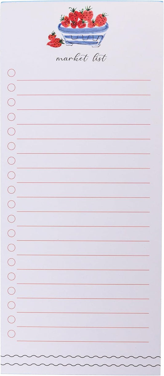 Graphique Berries Magnetic Notepad, 100 Tear-Away Sheets for Grocery, Shopping & To-Do Lists, Writing Pad for Fridge, Kitchen, Office