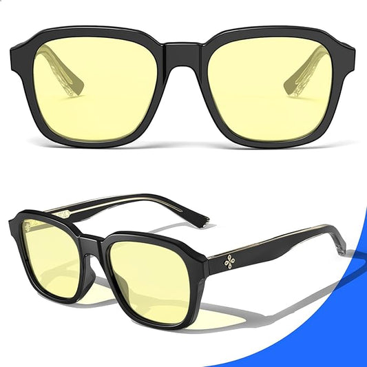 VISOONE Gaming Glasses Blue Light Blocking Oversized Square Computer Eyewear Men Women Bennett