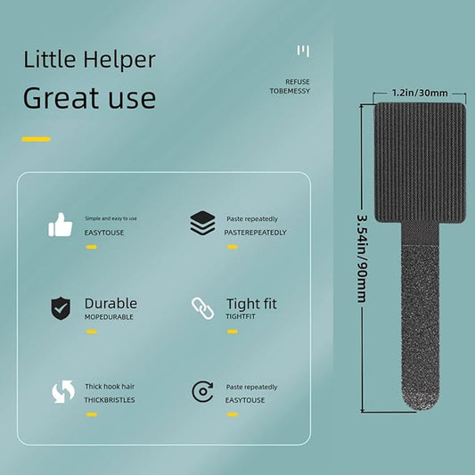 100 Pcs Hook and Loop Cable Straps,Self Adhesive Hook and Loop Cable Ties,Adjustable Cord Organizers for Desk,Reusable Wire Organizers for Cords,Cord Organizer (Black)